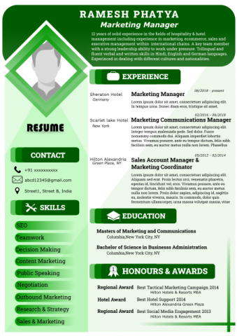 Thumbnail of Resume_01 template