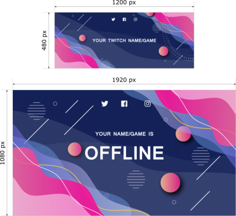 Thumbnail of Twitch Banner 01 template