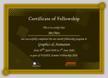 Thumbnail of FOSSEE Summer Fellowship 2020 Certificate template