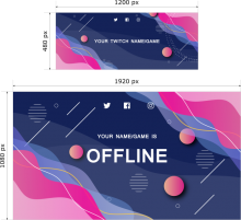 Thumbnail of Twitch Banner 01 template