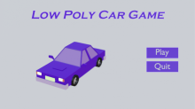 Low Poly Car Game